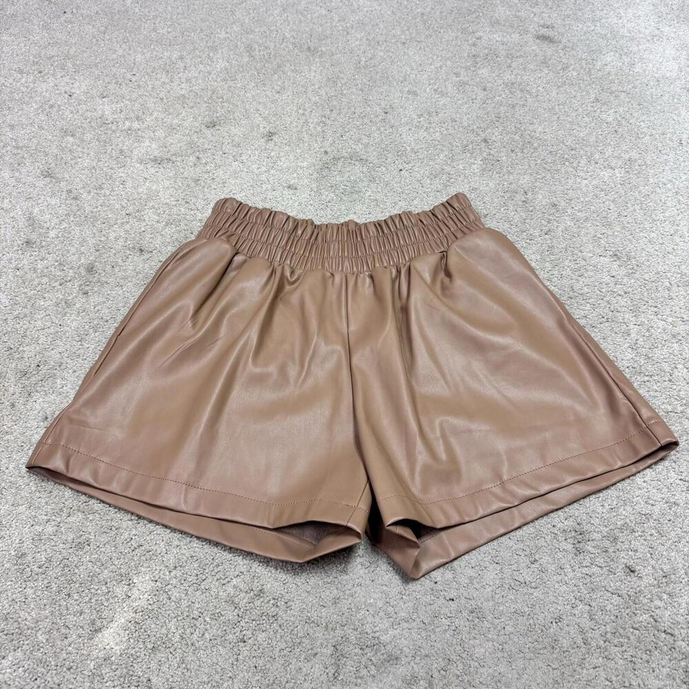 Aaron & Amber Shorts Women’s Brown Elastic Waist Pockets Size Medium